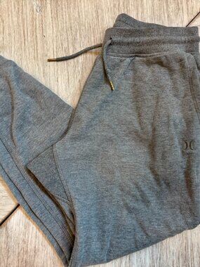 Hurley Men's Grey Fleece Jogger Sweatpants Medium